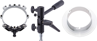 ヘビーアダプタダボ付 スピードRコメット用／スタンドブラケット イルミネータ130用／インサート金具ウェーハー用CX