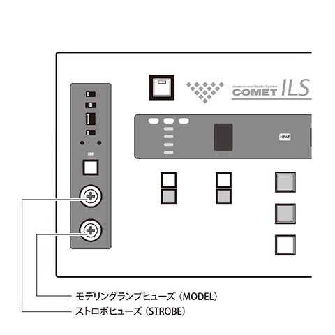ILS-2400a電源部ヒューズ詳細画像
